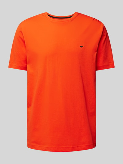 Fynch-Hatton T-shirt met logostitching Oranje - 2