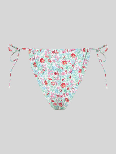 Produktfoto, Bikini-Slip mit seitlicher Schnürung Modell 'BAOMI' von Pieces, Optik:Allover-Muster, leichte Stoffstruktur, Damen