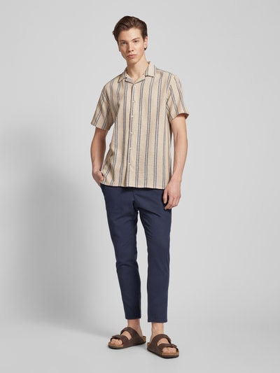 Only & Sons Regular fit vrijetijdsoverhemd met reverskraag, model 'TREV' Beige - 1