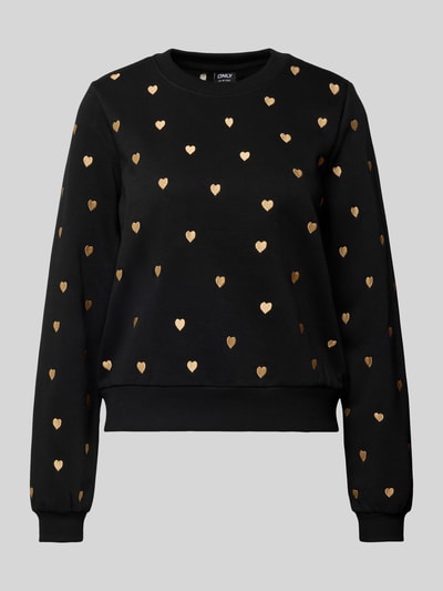 Only Regular Fit Sweatshirt aus Baumwoll-Mix Modell 'ATIKA' Black 2