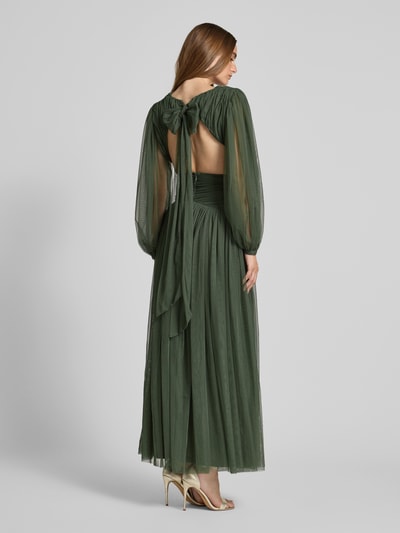 LACE & BEADS Avondjurk met V-hals en cut-outs Olijfgroen - 5