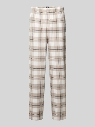 BOSS Regular Fit Pyjama-Hose aus Baumwoll-Viskose-Mix Modell 'HOLIDAY PANTS' Offwhite 1