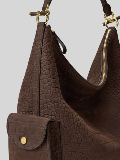 Lauren Ralph Lauren Handtas met echt leer Donkerbruin - 5
