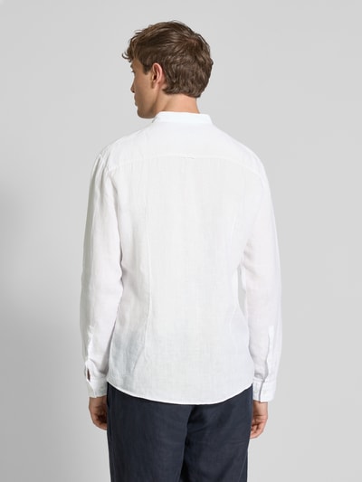 HUGO Slim Fit Businesshemd aus reinem Leinen Modell 'Elvory' Weiss 5