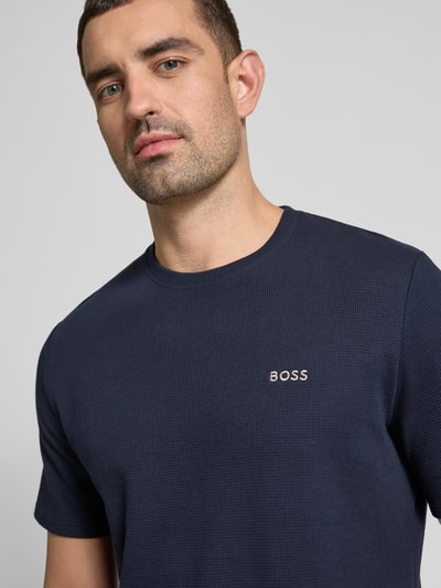 BOSS T-Shirt mit Label-Stitching Marine 3