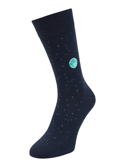 Von Jungfeld Sokken met stretch Donkerblauw - 1