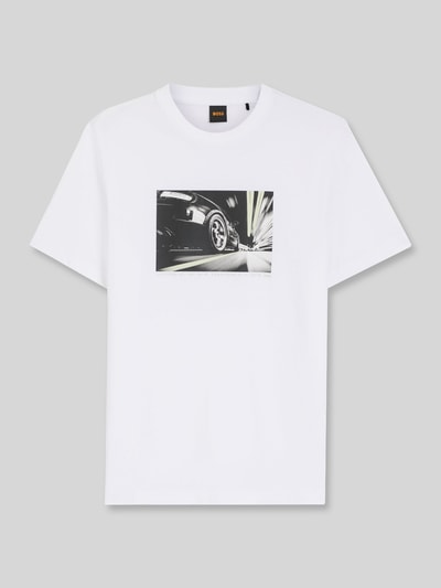 BOSS Orange Regular Fit T-Shirt aus reiner Baumwolle Weiss 2