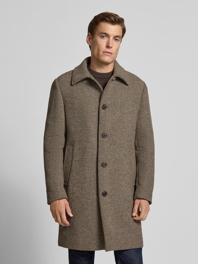 SELECTED HOMME Regular fit lange jas van wolmix, model 'ARCHIVE' Lichtbruin - 4