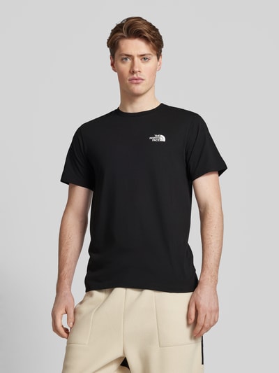 The North Face T-shirt met labelprint Zwart - 4