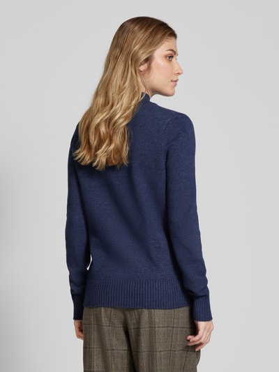 Christian Berg Woman Gebreide pullover met ribboorden, model 'Aliv' Donkerblauw - 5