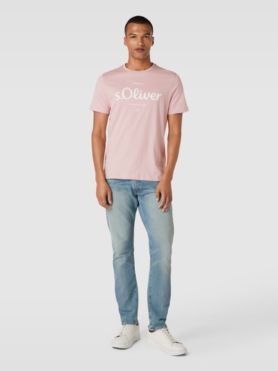 s.Oliver RED LABEL T-Shirt mit Label-Print Pink 1