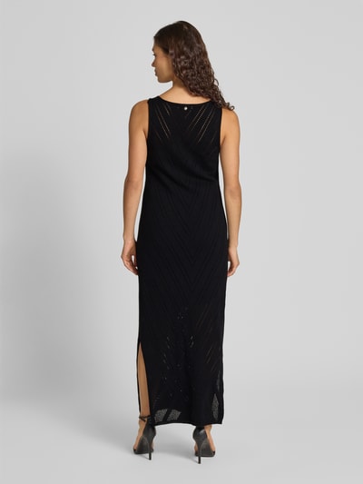 MOS MOSH Sukienka z dzianiny z ażurowym wzorem model ‘Alvana’ Czarny 5