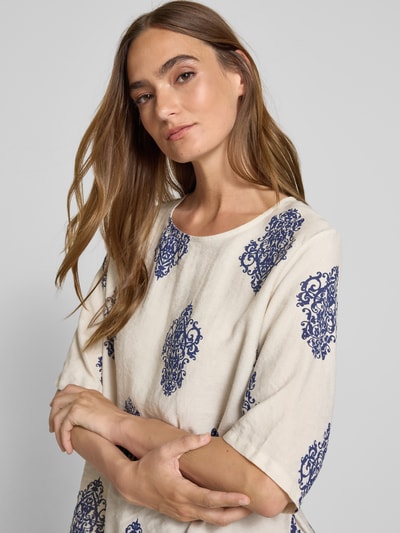 ZABAIONE T-shirt met ronde hals, model 'Ka44iraa' Beige - 3