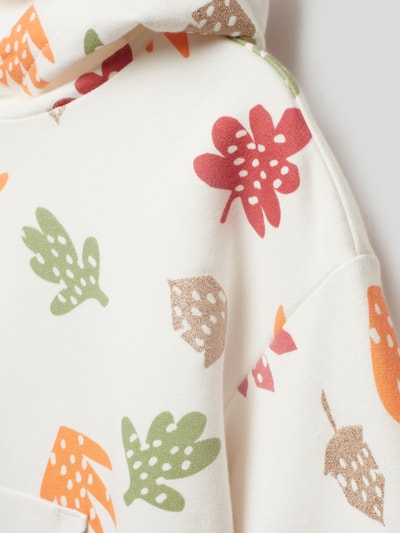 s.Oliver RED LABEL Hoodie mit Allover-Motiv-Print Weiß 2