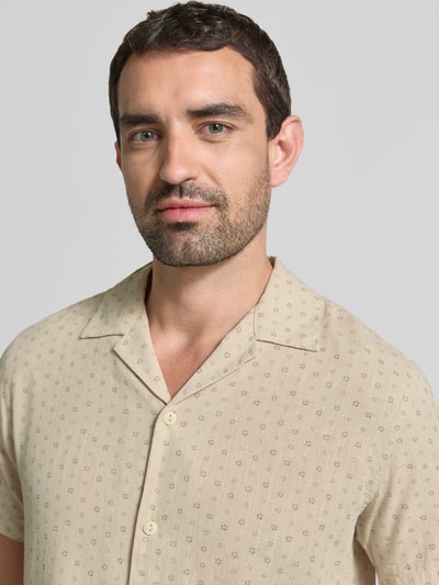 JACK & JONES Premium Koszula casualowa o kroju regular fit z mieszanki bawełny i lnu model 'SUMMER' Beżowy 3