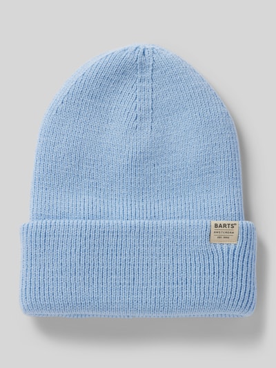 Barts Beanie met labeldetail, model 'KINABALU' Lichtblauw - 1