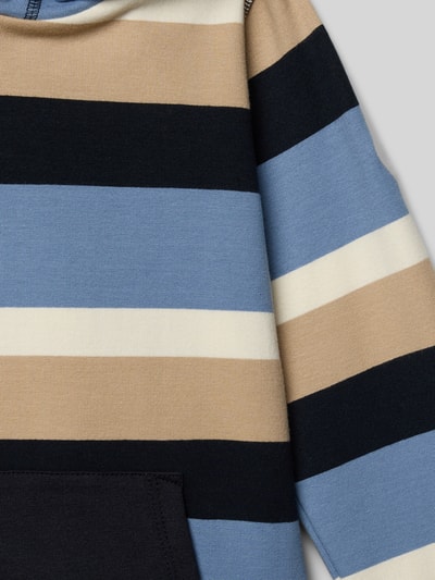 Steiff Hoodie met kangoeroezak Rookblauw - 2