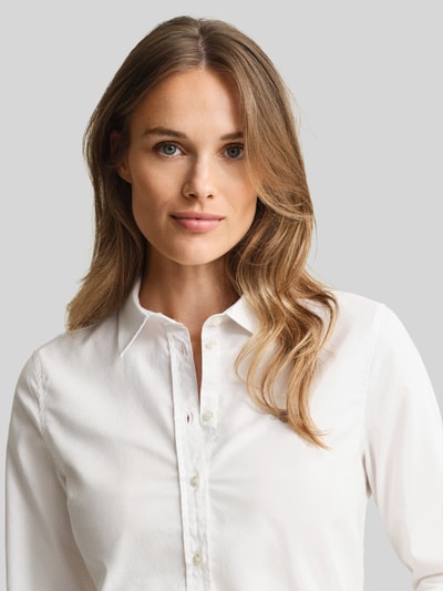 GANT Slim Fit Hemdbluse mit Logo-Stitching Weiss 3