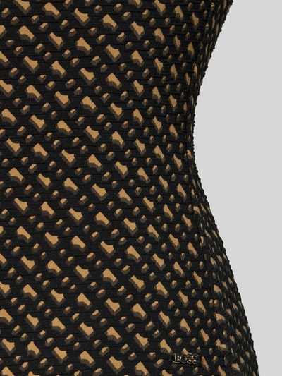 BOSS Badpak met all-over motief, model 'B MONOGRAM' Middenbruin - 2