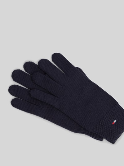 Tommy Hilfiger Handschuhe aus Baumwoll-Mix mit Woll-Anteil Marine 3