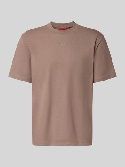 Produktfoto, Regular Fit T-Shirt aus reiner Baumwolle Modell 'Dapolino' von HUGO in einfarbigem Braun mit glatter Textur, Herren T-Shirt von HUGO