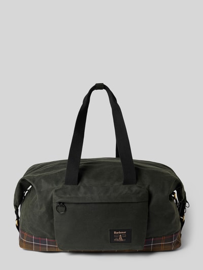 Barbour Weekendtas met labelpatch model 'FIELD WAX HOLDALL' Olijfgroen - 2
