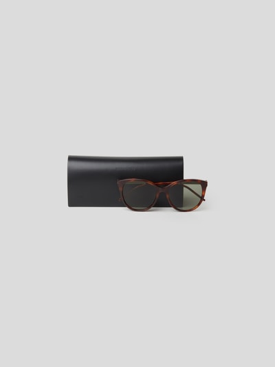 Saint Laurent Unisex Sonnenbrille mit feinen Bügeln Gold 5