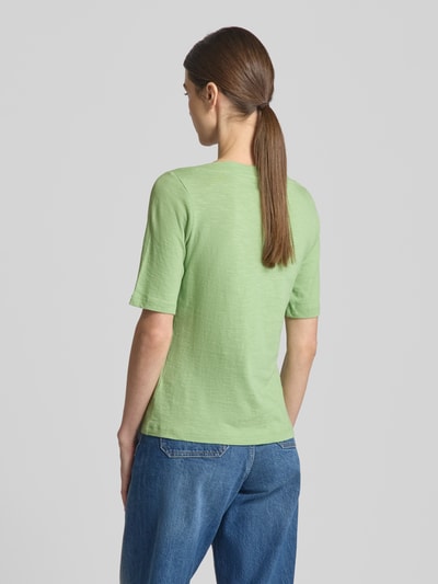 Tom Tailor Slim Fit T-Shirt mit U-Boot-Ausschnitt Hellgruen 5