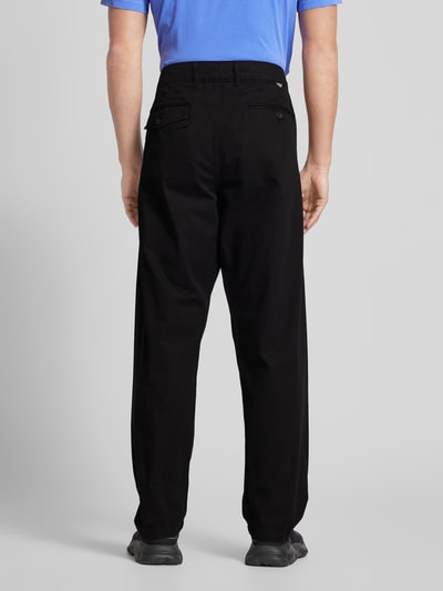 Thinking Mu Regular Fit Bundfaltenhose mit Gürtelschlaufen Black 5