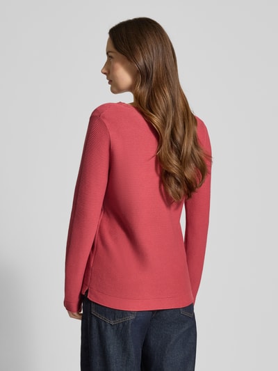 Tom Tailor Regular Fit Strickpullover aus reiner Baumwolle Pink 5