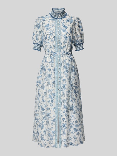 Forever New Avondjurk met knoopsluiting, model 'Rochelle' Lichtblauw - 2