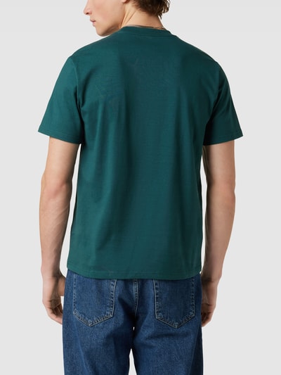 Carhartt Work In Progress T-Shirt mit Label-Print Modell 'UNIVERSITY SCRIPT' Petrol 5