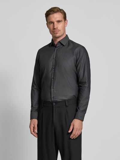 Jake*s Regular Fit Business-Hemd mit Kentkragen Anthrazit 4