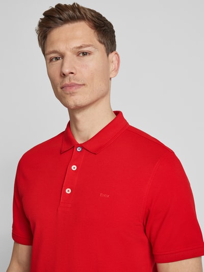 Brax Regular Fit Poloshirt mit Label-Print Modell 'Pete' Hellrot 3