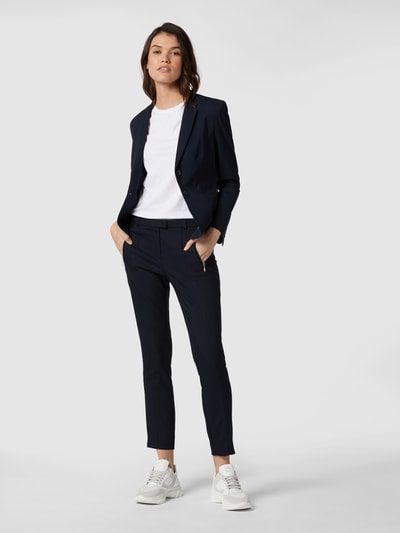 More & More Stoffen broek met rechte pasvorm en stretch  Marineblauw - 1