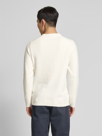 Samsøe Samsøe Regular Fit Strickpullover aus Baumwoll-Mix mit Leinen-Anteil Modell 'SANINO' Offwhite 5