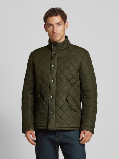 Barbour Steppjacke mit Stehkragen Oliv 4