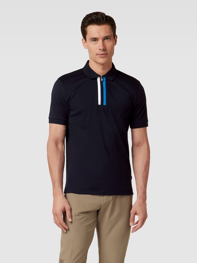 BOSS Slim Fit Poloshirt mit Kontrastsreifen Marine 4