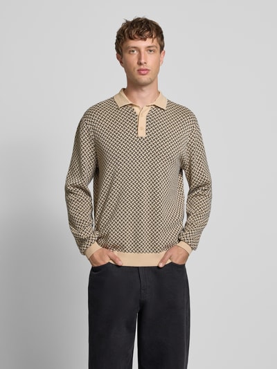 Blend Gebreide pullover met polokraag, model 'BAO POLO KNIT' Offwhite - 4