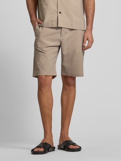 BOSS Orange Tapered Fit Chinoshorts mit Strukturmuster Sand 4