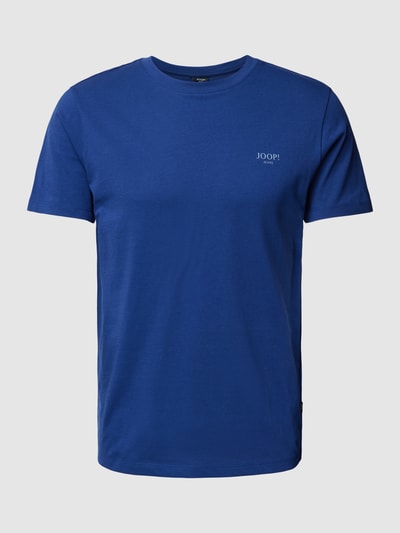 JOOP! Jeans T-shirt met labelprint, model 'Alphis' Rookblauw - 2