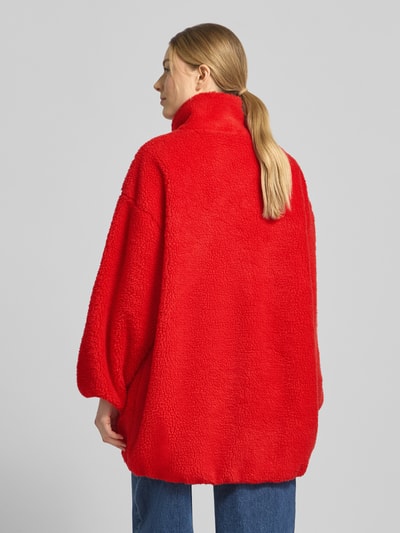 American Vintage Oversized Teddyjacke mit Stehkragen Modell 'HOKTOWN' Rot 5