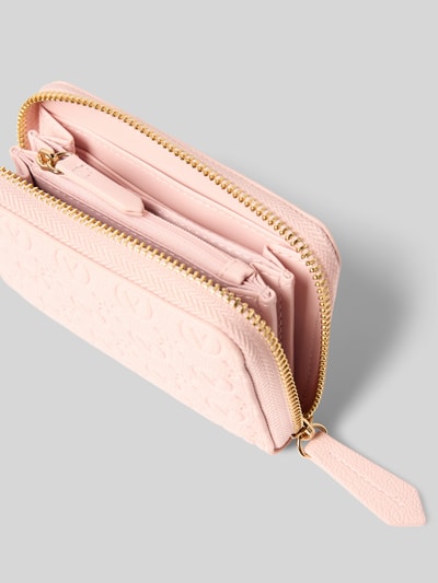 VALENTINO BAGS Portemonnee met all-over reliëflogo, model 'Samba' Roze - 3