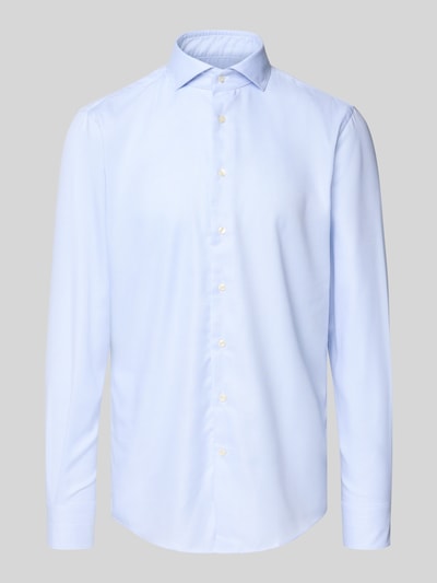 Profuomo Regular Fit Business-Hemd mit Haifischkragen Modell 'Cutaway' Bleu 2