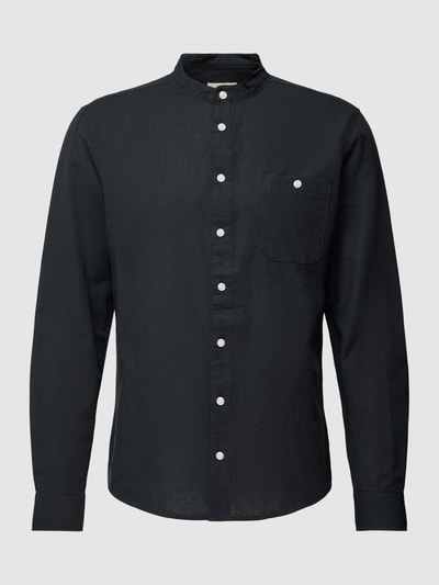 Blend Vrijetijdsoverhemd met linnen Zwart - 2