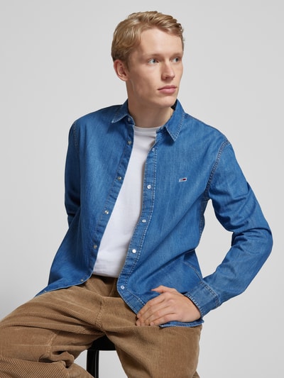 Tommy Jeans Freizeithemd mit Knopfleiste Jeansblau 3