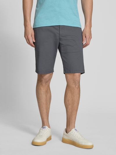 s.Oliver RED LABEL Bermudy o kroju regular fit z mieszanki bawełny model 'PHOENIX' Antracytowy 4