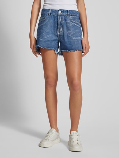 Noisy May Regular Fit Jeansshorts mit Fransen Modell 'ZOE' Jeansblau 4