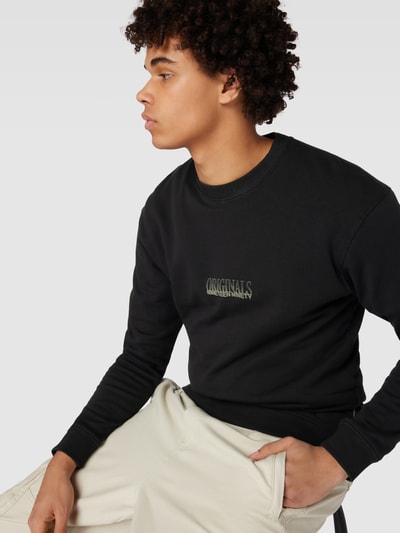 Jack & Jones Sweatshirt met ronde hals, model 'SHADOW' Zwart - 3