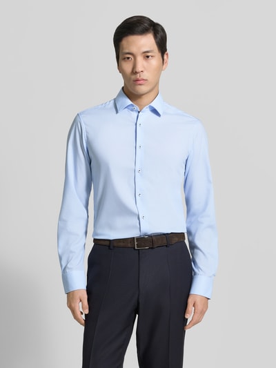 ETERNA Slim Fit Business Hemd aus Lyocell-Mix mit Kentkragen Bleu 4